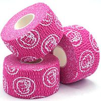 WOD Nation Weightlifting Hook Grip Tape - 3 Pack 23 Feet Long Sticky, Comfortable, Strechy Athletic Tape for Weight Lifting - Thumb, Hand & Finger Protection - Pink