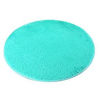 Jocund Home Carpet 80cm Soft Coral Velvet Round Rug Anti-Skid Doormat Bath Living Room Rug