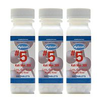 Cold Medicine and Sore Throat Relief, Natural Treatment of Colds, Sore Throats, Runny Nose, and Burns, Hyland's #5 Cell Salt Kali Muriaticum 30X Tablets, 500 Count (Pack of 3)
