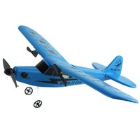 RC Helicopter Glider, Cool Appearance Multifunctional Remote Glider, Control RC Helicopter Plane Airplane EPP Foam 2CH 2.4G Toys (33 x 26cm(W x L), Blue)