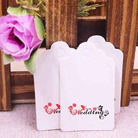 OBELLA BOUTIQUE 100pcs 3x5cm white Label NEW DIY Hand Made Thank you Love made wuth tags For Wedding Gift Tag wedding gift tag