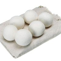 HoWuChu Wool Dryer Balls 6 x 3.15 inches, Premium Reusable Natural Fabric Softener Saving Drying Time, Reducing Wrinkles - 6 x 2.11oz