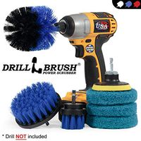 Drillbrush - Drill Brush Power Scrubber - Shower Scrub Brush - Cordless Tile Cleaner - Scrubber Cleaning Kit - Scrub Driver - Bathroom Cleaner Pads - Porcelain Sink Cleaner - Bathtub Stain Cleaner