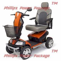 Golden Technologies - Patriot - Heavy Duty Scooter - 4-Wheel - Orange - Phillips Power Package TM - to $500 Value