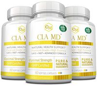 CLA MD - with 85% CLA - Activate & Boost Metabolism, 180 Capsules - 3 Bottles