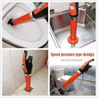 JIEMEI Toilet Plunger, Sink Plunger, Drain Cleaner, Powerful Electric Air Drain Blaster High Pressure Cleaner Pump Toilet Dredge Clog Remover for Kitchen, Bathroom, Shower, Clogged Pipe（Orange）