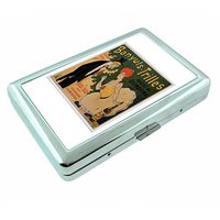 Perfection In Style Metal Silver Cigarette Case Vintage Wine Ads Design 010