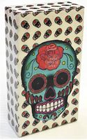 Eclipse Candy Skull Design Crushproof Hard Plastic Cigarette Case, Kings, Choose Your Own Style! 3116CKSULL (Red Flower)