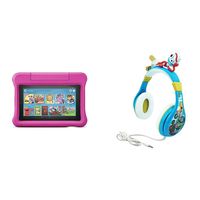 Fire 7 Kids Edition Tablet (Pink) + Toy Story Headphones (Forky)
