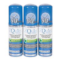 ZQUIET Clean, Set of 3 Foaming Oral Device Cleaner (1.5oz. Bottle) – Antibacterial & Anti-fungal, Natural Ingredients, Sanitizes in 60 Seconds, Fresh Mint Scent, Travel Size (TSA Compliant)