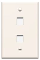 Legrand - On-Q WP3402LA 1Gang, 2Port Wall Plate, Light Almond