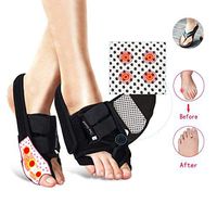 Bunion Corrector, Bunion Splints Adjustable Big Toe Straightener Non-Surgical Hallux Valgus Correction, Hammer Toes Separator Pain Relief Kit Day Night Support for Men & Women - 1 Pair (L)