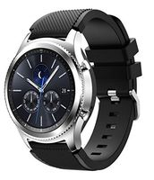 Samsung Galaxy Gear S3 R775 Classic Smartwatch (Bluetooth) (S3 Classic Black Silicone Band) (Renewed)