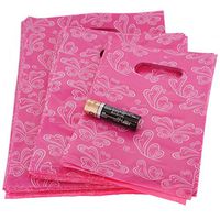 Wholesale Lot of 270 Pink Butterfly Retail Shopping Plastic Bags, 3 Sizes