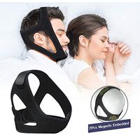 Upgraded Anti Snoring Chin Strap - Ultra Thin Mesh Fiber Fabric with 7 Massage Magnet Chin Strap for Men/Women, Breathable Comfortable Anti Snoring Devices for Sleep Aid, Black