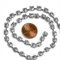 Silver Glass Rhinestone Chain 10 Yards | Width: 5 mm | Length - 10 YDS