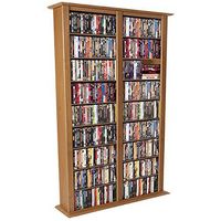 Venture Horizon Media Storage Tower- Tall Triple Oak