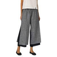 CCatyam Plus Size Pants for Women, Wide Leg Yoga Trousers Solid Sexy Loose Daily Casual Fashion Gray