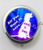 BlackKey All You Need is Love and a Dog 3-Compartment Decorative Pocket Gift Box Case Organizer for Pill, Color 1 -566