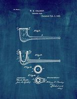 Tobacco Pipe Patent Print Midnight Blue (11" x 14") M10761