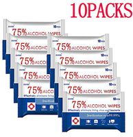 Alcohol Detergent Wipes for Adult Large Handi-Pack Wet Wipes,75% Super Soft Alcohol Wipes Cleaning Pad (10 Packs)