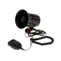 MagiDeal 12V Car Horns Motorcycle Police 6 Sound Siren Megaphone Speaker