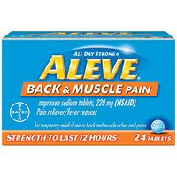 Aleve Back & Muscle Pain Reliever/Fever Reducer, 24 Tablets Each (4)