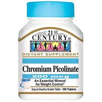 21st Century Chromium Picolinate, 200 mcg, 100 Tablets