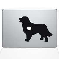 The Decal Guru I Love My Bernese Mountain Dog Decal Vinyl Sticker, 11" MacBook Air, Black (1477-MAC-11A-BLA)