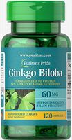 Puritans Pride Ginkgo Biloba Standardized Extract 60 Mg Softgels, 120 Count
