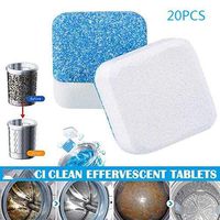 Washer Machine Cleaner, Washing Machine Effervescent Tub Cleaner Descaler Deep Cleaning Remover Deodorant Durable, Professional Strength Stain & Odor Eliminator (20PCS)