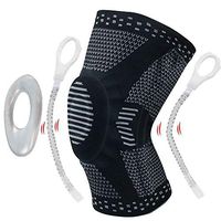 Lantop Knee Brace with Side Stabilizers Best Knee Compression Sleeve Reduce Strain Swelling Knee Support for Women Men Arthritis Meniscus Tear Workout Running Joint Pain Relief Injury Recovery