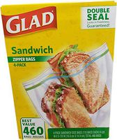 Glad Sandwich Bags (4 Pack / 115 Count Net Count 460), 460 Count