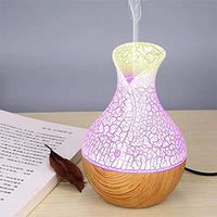 130Ml Essential Oils Diffuser, Wood Grain Ultrasonic Diffuser Auto Shut Off Cool Mist Humidifier with 7 Colors LED Lights for Baby Room, Home,Yoga, SPA, Office,Purple
