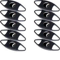 Black Plastic Guillotine Cigar Cutter - 10 Pack by Prestige Import Group