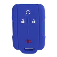 XUHANG Sillicone key fob Skin key Cover Remote Case Protector Shell for Chevrolet Silverado Colorado GMC Sierra Yukon Cadillac smart Remote blue