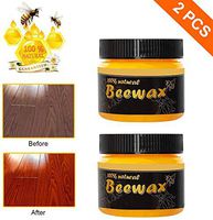 【2020 NEW】Wood Seasoning Beewax - Traditional Beeswax Polish for Wood and Furniture, Natural Unscented Beewax for Wood Cleaner, Furniture Care Multipurpose Beeswax (2Pack)