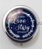 BlackKey A True Love Story Never Ends 3-Compartment Decorative Pocket Gift Box Case Organizer for Pill, Color 1 -574