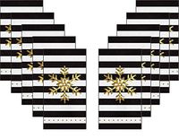 Christmas Holiday Theme Metallic Gold Snowflake Disposable Guest Towels - 2 Pack - 32 Total