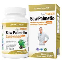 Vita-Age Nutrition Saw Palmetto 8X Ultra Strength Extract 3200mg 100 Count prostate support for urinary health and wellness, May Help Block DHT