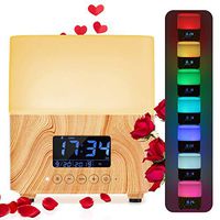 Essential Oil Diffuser, 300ML Ultimate Aromatherapy Diffuser with Digital Clock, Ideal Christmas Gift, 7 Color Changing LED Light -also as a humidifier and Air Freshener