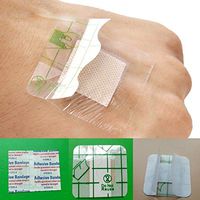 ladiy 100pcs Medical Adhesive Square Wound Sticker Waterproof First Aid Care Adhesive Bandages