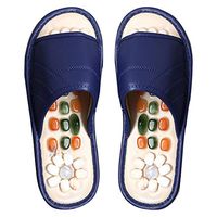 Women Plantar Acupuncture Points ShoesNatural Cobblestone Foot Massage Slippers, Acupressure Foot Massage Reflexology Tools Health Shoes,for Men Women,Blue,38/39