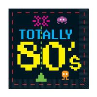 Beistle 80s Luncheon Napkins 16/Pkg (3-Pack)