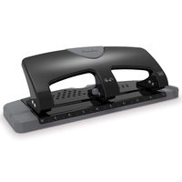 Swingline 3 Hole Punch, Hole Puncher, SmartTouch, 20 Sheet Punch Capacity, Low Force, Black/Gray (74133)
