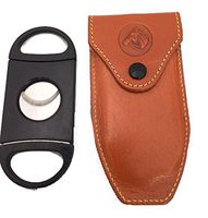 Cigar Cutter and Leather Case (Natural Brown)