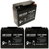3 Pack Replacement for YUASA NPX80 Battery - Replacement UB12220 Universal Sealed Lead Acid Battery (12V, 22Ah, 22000mAh, T4 Terminal, AGM, SLA)