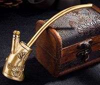 Zwq&zj Lotus Pattern Pure Copper Water Pipe Hookah, Men and Women Thick Smoke and Smoke Dual-use Type, Hookah Bag Filter Chimney