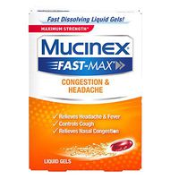Mucinex Fast-Max Max Strength, Congestion & Headache Liquid Gels, 16ct