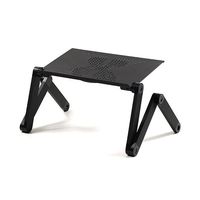 Lap Tray Laptop Table Bed Stand Raiser Desk for Tablet PC eBook Reading TV Dinner Black 16" x10